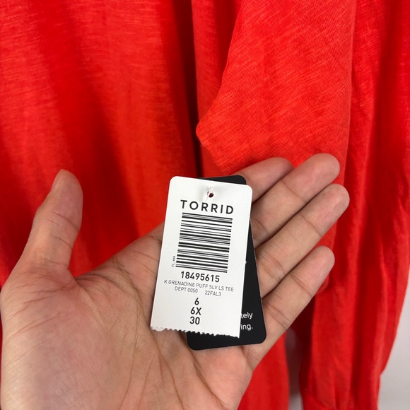 NWT Torrid Super Soft Pull Sleeve Crewneck Long Sleeve Top - Picture 6 of 10